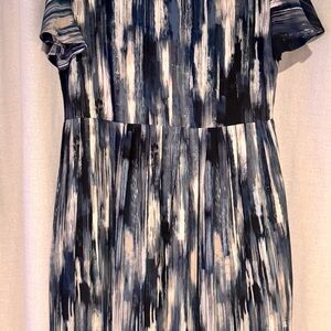 Nordstrom Blue and White Patterned Dress